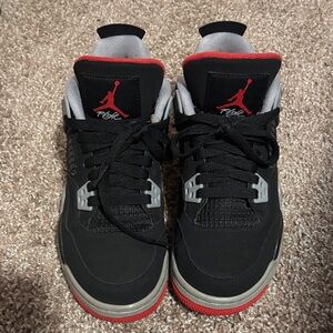 Jordan Kids Black and Gray Sneakers with Red Accents